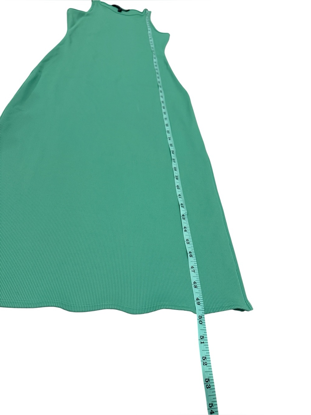 WHBM Forme Rib Sleeveless Midi Dress in Mint Green - Picture 4 of 10